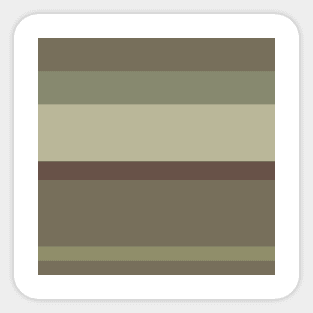 A magnificent bind of Purplish Brown, Pastel Brown, Camouflage Green, Putty and Artichoke stripes. Sticker